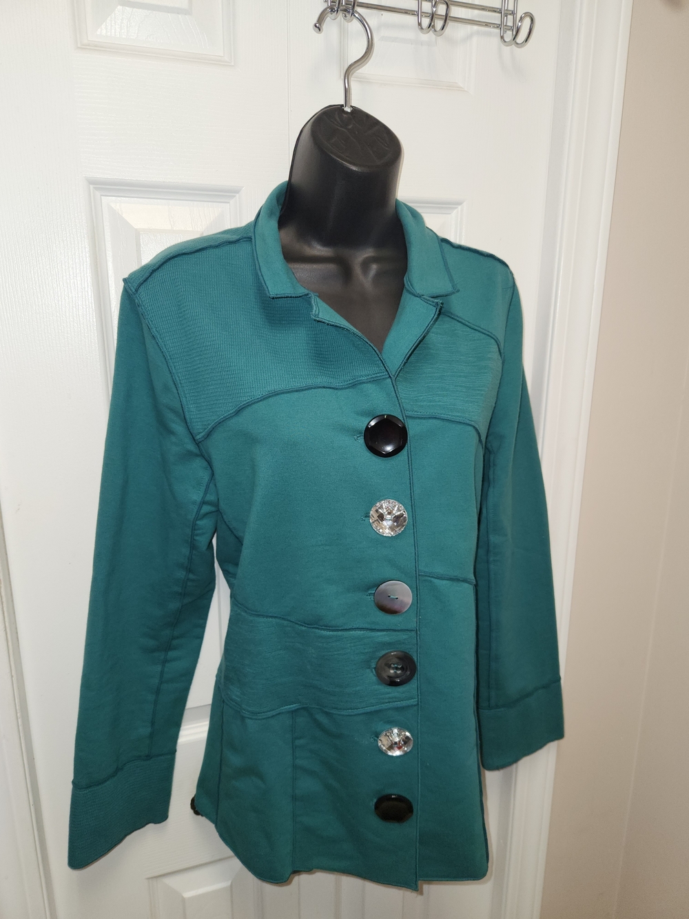 🍉Neon Buddha Teal Blazer Jacket